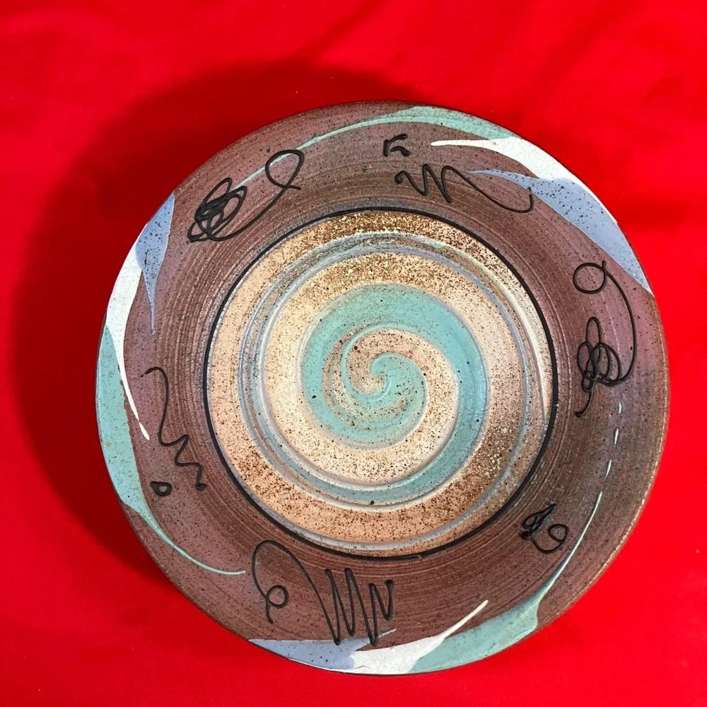 Vtg Cunningham Pottery Bowl 11.5